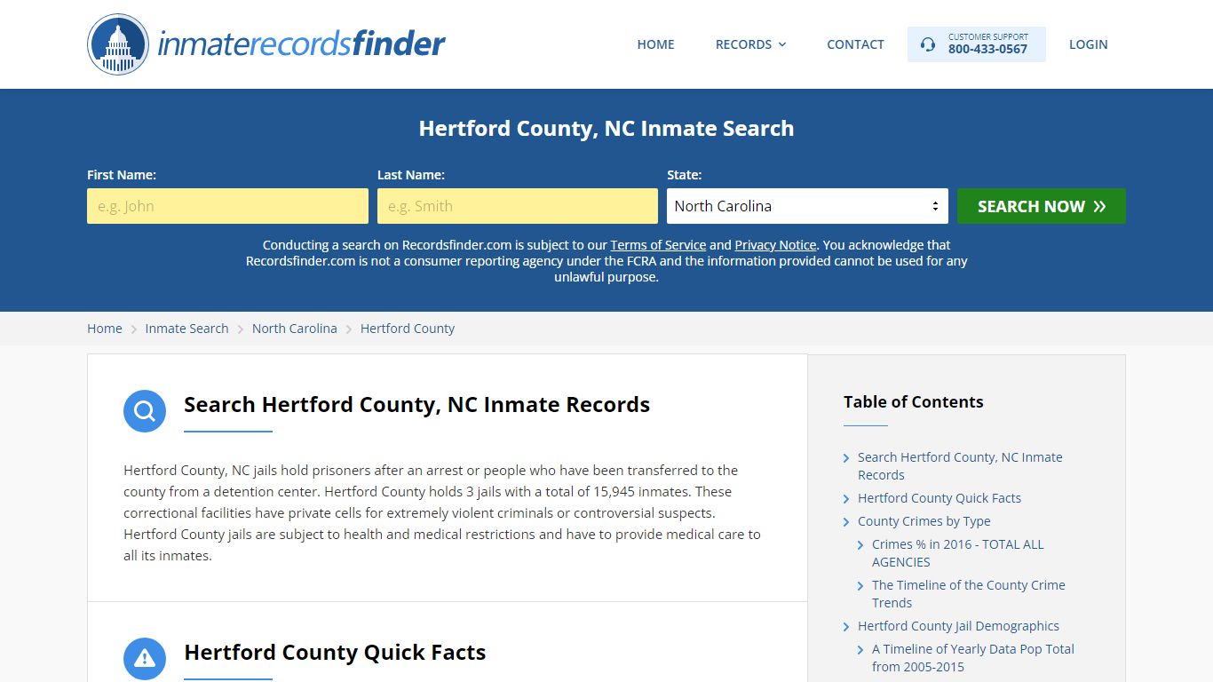 Hertford County, NC Inmate Lookup & Jail Records Online